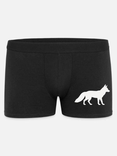 Wolf - Männer Boxer Shorts - Schwarz
