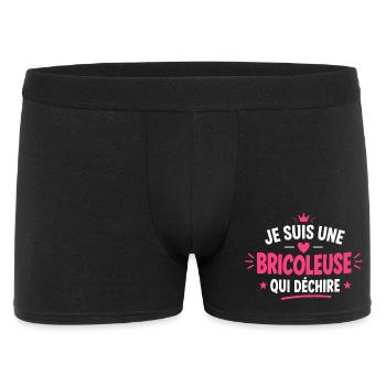 Je suis une bricoleuse qui déchire - Boxer Homme - noir - Devant