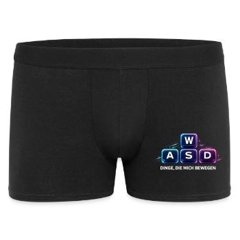 WASD Dinge Die Mich Bewegen - Männer Boxer Shorts - Schwarz - Vorne