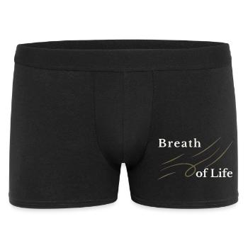 Breath of Life Christian Design – Gen 2:7 - Men's Boxer Shorts - black - Front