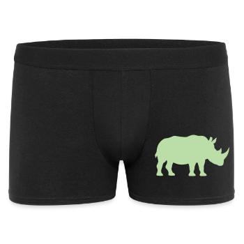 Silhouette de rhinocéros vert pastel - Boxer Homme - noir - Devant