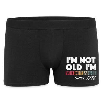 Cadeau d’anniversaire vintage 1976 50 ans rétro - Boxer Homme - noir - Devant
