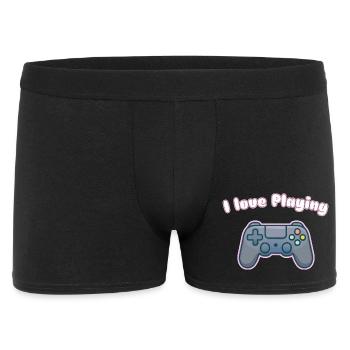 I Love Playing - Gaming Controller Design - Men's Boxer Shorts - black - Front