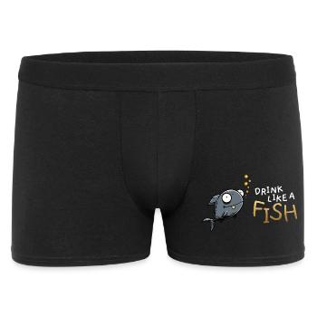 Dessin animé Drink Like a Fish - Boxer Homme - noir - Devant