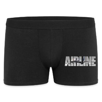 Airline B 787 - Männer Boxer Shorts - Schwarz - Vorne