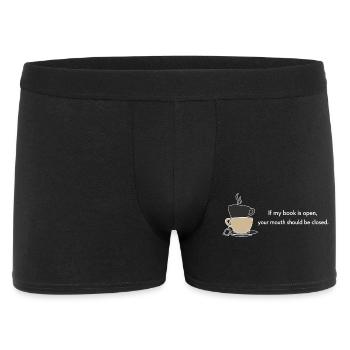Si mon livre est ouvert, ta bouche devrait être fermée - Boxer Homme - noir - Devant