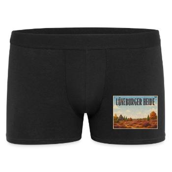 Lüneburger Heide - Männer Boxer Shorts - Schwarz - Vorne
