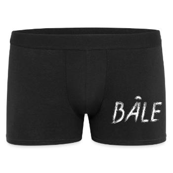 Bale in white brush lettering - Men's Boxer Shorts - black - Front