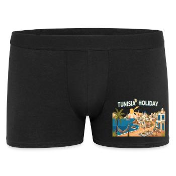 Tunisia Holiday Vintage Travel T-Shirt - Boxer Homme - noir - Devant