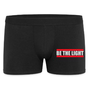 Be The Light Motivierend Positivität Spruch Logo - Männer Boxer Shorts - Schwarz - Vorne