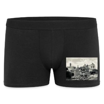 Sepia Rome: Colosseum and Square - Men's Boxer Shorts - black - Front