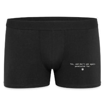 Yes, and don't ask again permission for - Men's Boxer Shorts - black - Front