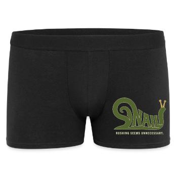 SNAIL – Humour sans hâte - Boxer Homme - noir - Devant