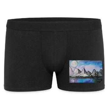 Moonlit night at the quiet lake - Men's Boxer Shorts - black - Front