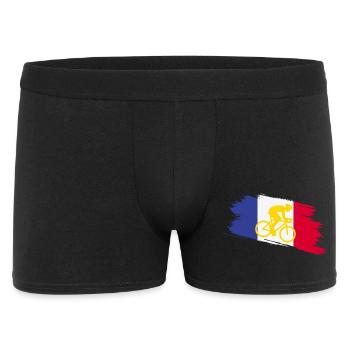 Drapeau français avec vélo – Conception cycliste - Boxer Homme - noir - Devant