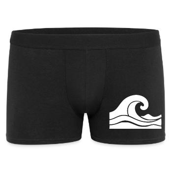 Cadeau de vacances Wave Minimal Sea Beach - Boxer Homme - noir - Devant