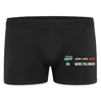 Busfahrer Und Meine Follower - Männer Boxer Shorts - Schwarz - Vorne