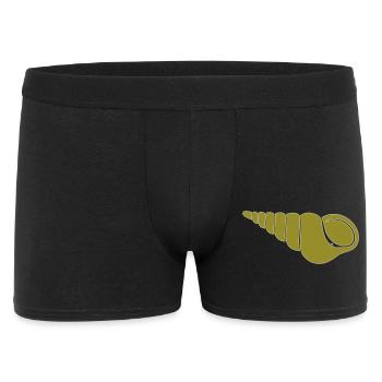 Motif d’escargot spirale olivier - Boxer Homme - noir - Devant