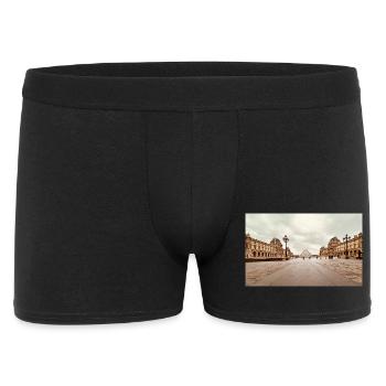Pyramide du Louvre sur la place - Boxer Homme - noir - Devant