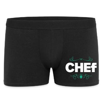Chef logo with elegant ornamental lines - Men's Boxer Shorts - black - Front