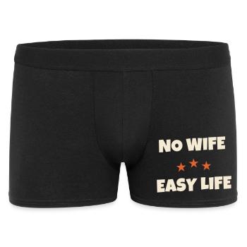 Pas de femme vie facile Drôle en disant bière pour hommes - Boxer Homme - noir - Devant