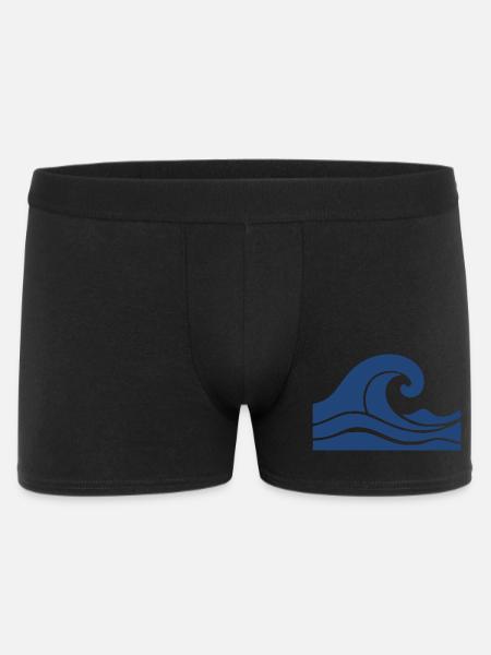 Wave Minimal Sea Beach Holiday Gift - Men's Boxer Shorts - black