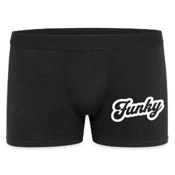 Funky Script Retro Emblem - Men's Boxer Shorts - black - Front
