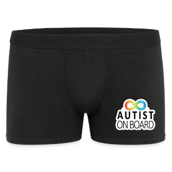 Autiste à bord : autocollants sur la neurodiversité - Boxer Homme - noir - Devant