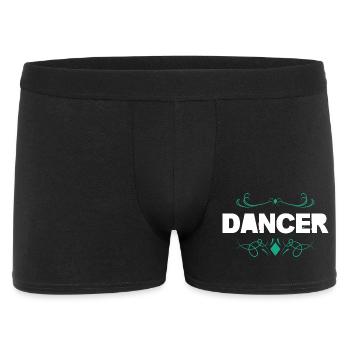 Dancer: Strong typo with ornaments - Men's Boxer Shorts - black - Front