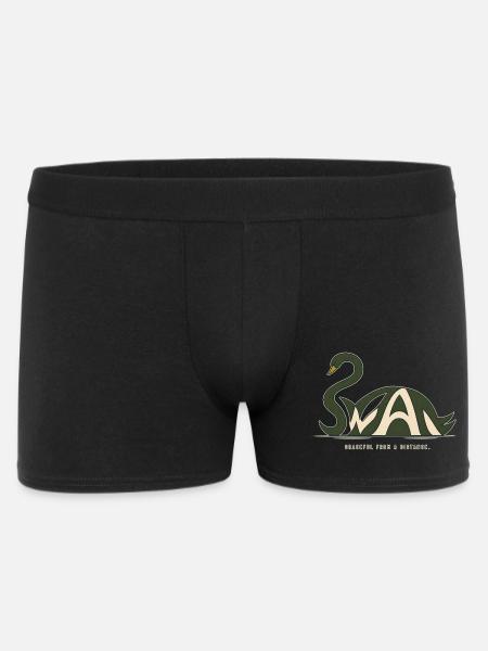 SWAN – Swan and Wordplay - Men's Boxer Shorts - black