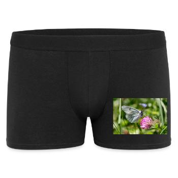 Tree White Butterfly on Blossom - Men's Boxer Shorts - black - Front