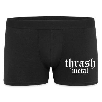 Thrash-Metal-Typografie - Männer Boxer Shorts - Schwarz - Vorne