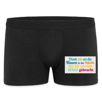 Bunte Nachtgedanken Schlafzitat - Männer Boxer Shorts - Schwarz - Vorne