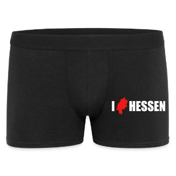 I Love Hessen - Männer Boxer Shorts - Schwarz - Vorne