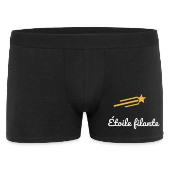 Étoile Filante Or Voeu Nuit Magie Rêve Chance - Männer Boxer Shorts - Schwarz - Vorne