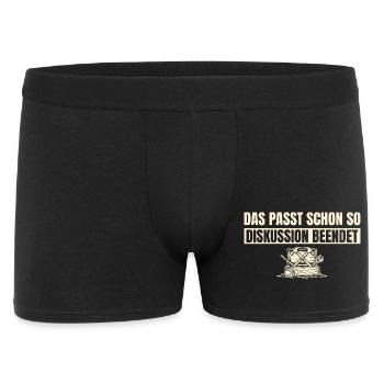 Handwerk Das passt schon so - Handwerker Geschenk - Männer Boxer Shorts - Schwarz - Vorne