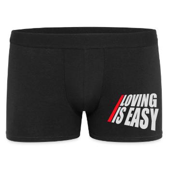 Loving Is Easy Inspirierend Romantisch Spruch Logo - Männer Boxer Shorts - Schwarz - Vorne