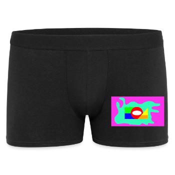 Geometric Color Block Collage Neon - Men's Boxer Shorts - black - Front