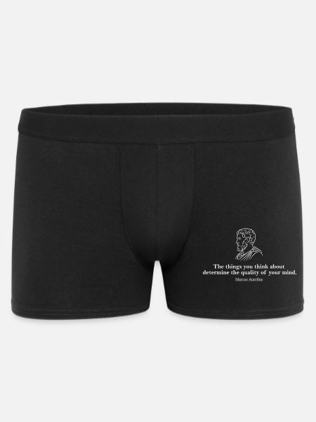 Stoic Mindset Quote by Marcus Aurelius - Men's Boxer Shorts - black