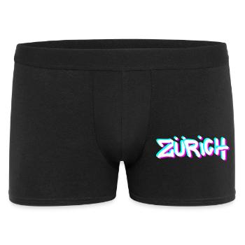 Zurich Neon Graffiti - Men's Boxer Shorts - black - Front