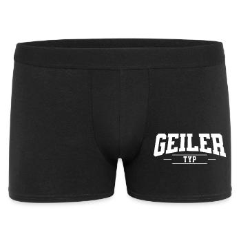 Geiler Typ - Männer Boxer Shorts - Schwarz - Vorne