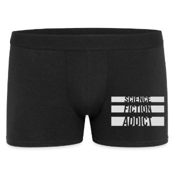Science Fiction Addict Sci Fi Liebhaber Zitat Text - Männer Boxer Shorts - Schwarz - Vorne