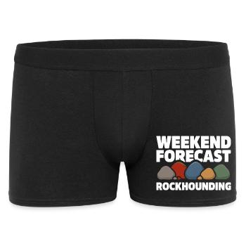Weekend Forecast Collecting Stones Stone Hunting - Men's Boxer Shorts - black - Front