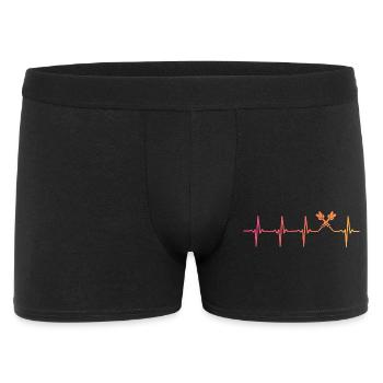Darts Sonnenuntergang Herzschlag Darts - Männer Boxer Shorts - Schwarz - Vorne