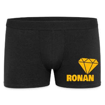 Ronan als Diamant - Männer Boxer Shorts - Schwarz - Vorne