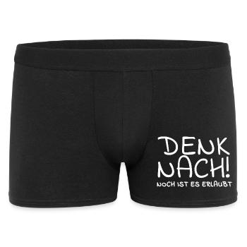 DenkNach - Männer Boxer Shorts - Schwarz - Vorne