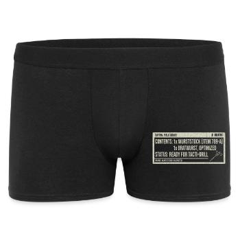 Humour Bratwurst Label Vintage - Boxer Homme - noir - Devant