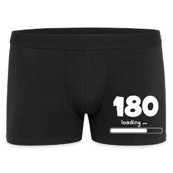 Dart-180-loading - Männer Boxer Shorts - Schwarz - Vorne