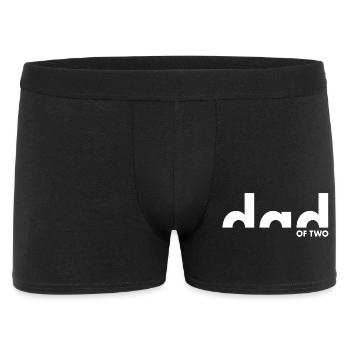 Dad of two | Vater | Vatertag - Männer Boxer Shorts - Schwarz - Vorne