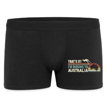 Australien Ich ziehe zu Australien Tourismus - Männer Boxer Shorts - Schwarz - Vorne